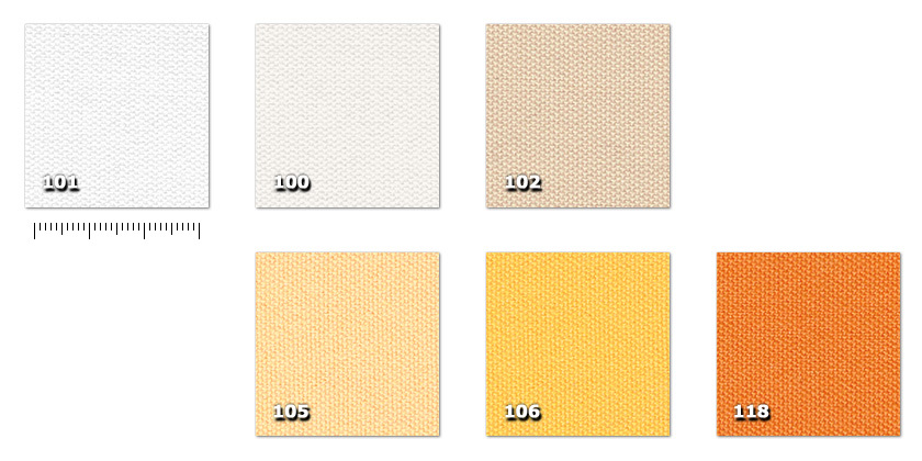 ARI - Reps Ignitex 100. bianco avorio101. bianco102. panna105. giallo limone106. giallo118. arancione