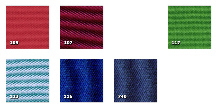 ARI - Reps Ignitex 107. bordeaux 109. rosso116. blu chroma key117. verde chroma key123. azzurro740. denim