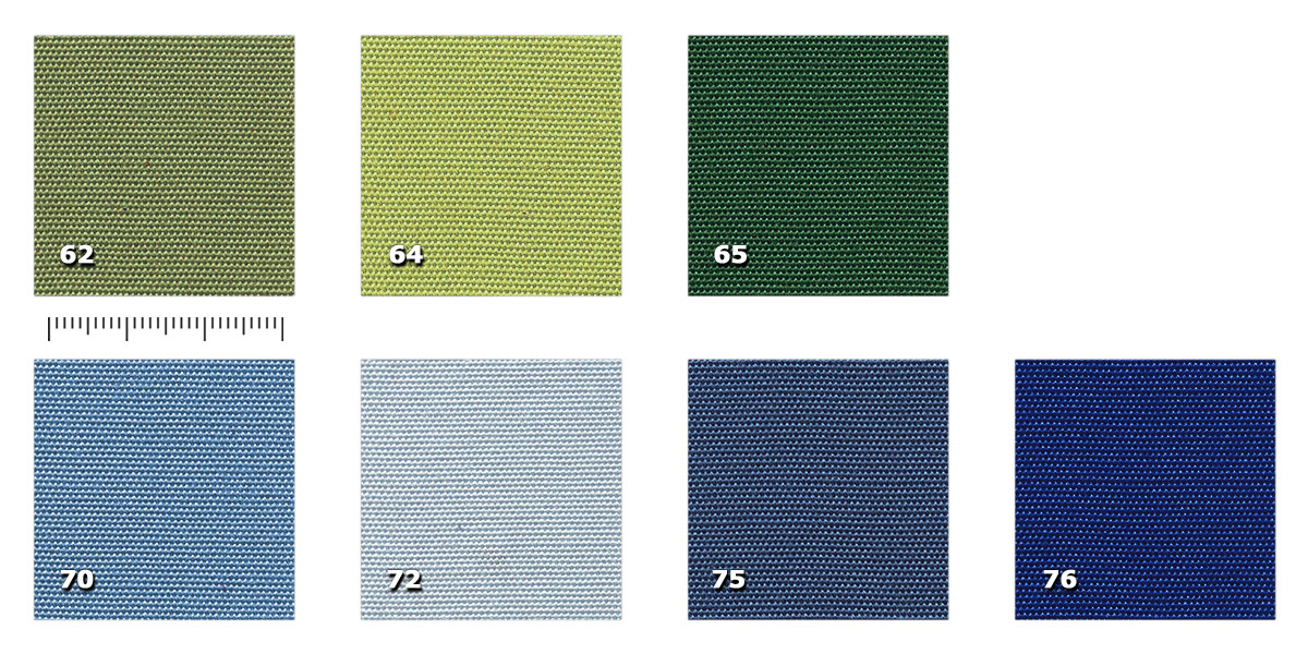 ARL - Light Reps 300 cm 62. verde pistacchio64. verde chiaro65. verde70. blu denim72. azzurro75. blu76. blu scuro