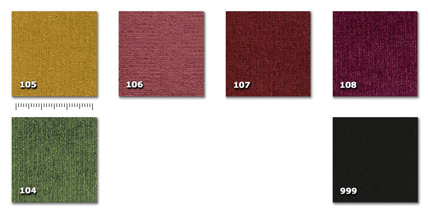 FOT - Otello 140 cm 104. verde chiaro * (21 m)105. oro * (25 m)106. rosa antico * (137 m)107. rosso * (449 m)108. bordeaux * (191 m)999. nero * (1.097 m)* disponibilit limitata alla quantit indicata