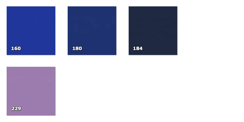 QLA - Laccato 160. blu elettrico180. blu184. blu notte229. lilla