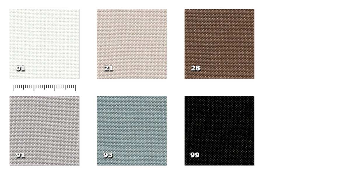 EVT - Light Sceno Poly 01. blanco21. beis28. avellana91. gris claro93. gris99. negro