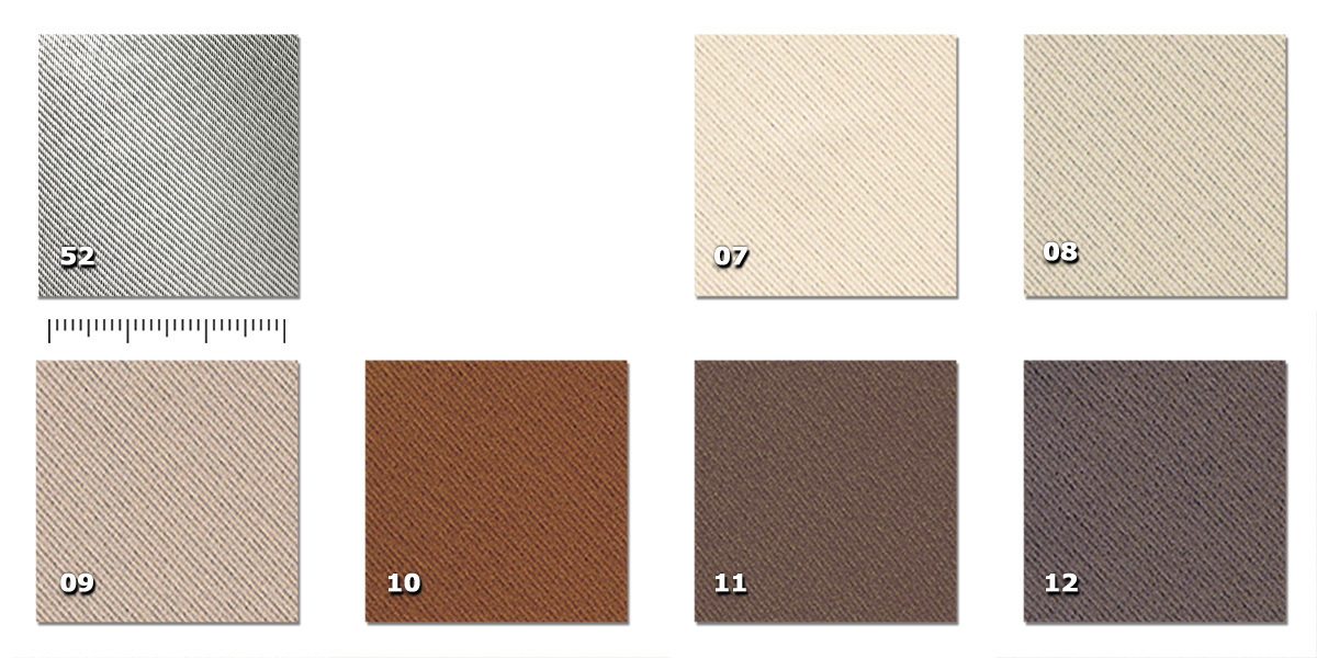 HSS - Shelter 07. cru08. beige09. noisette*10. marron*11. marron fonc*12. brun brl*52. argent* commande minimale  30 m